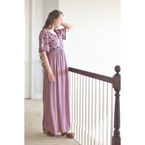 Polagram Piper and Scoot Purple Maxi Dress L